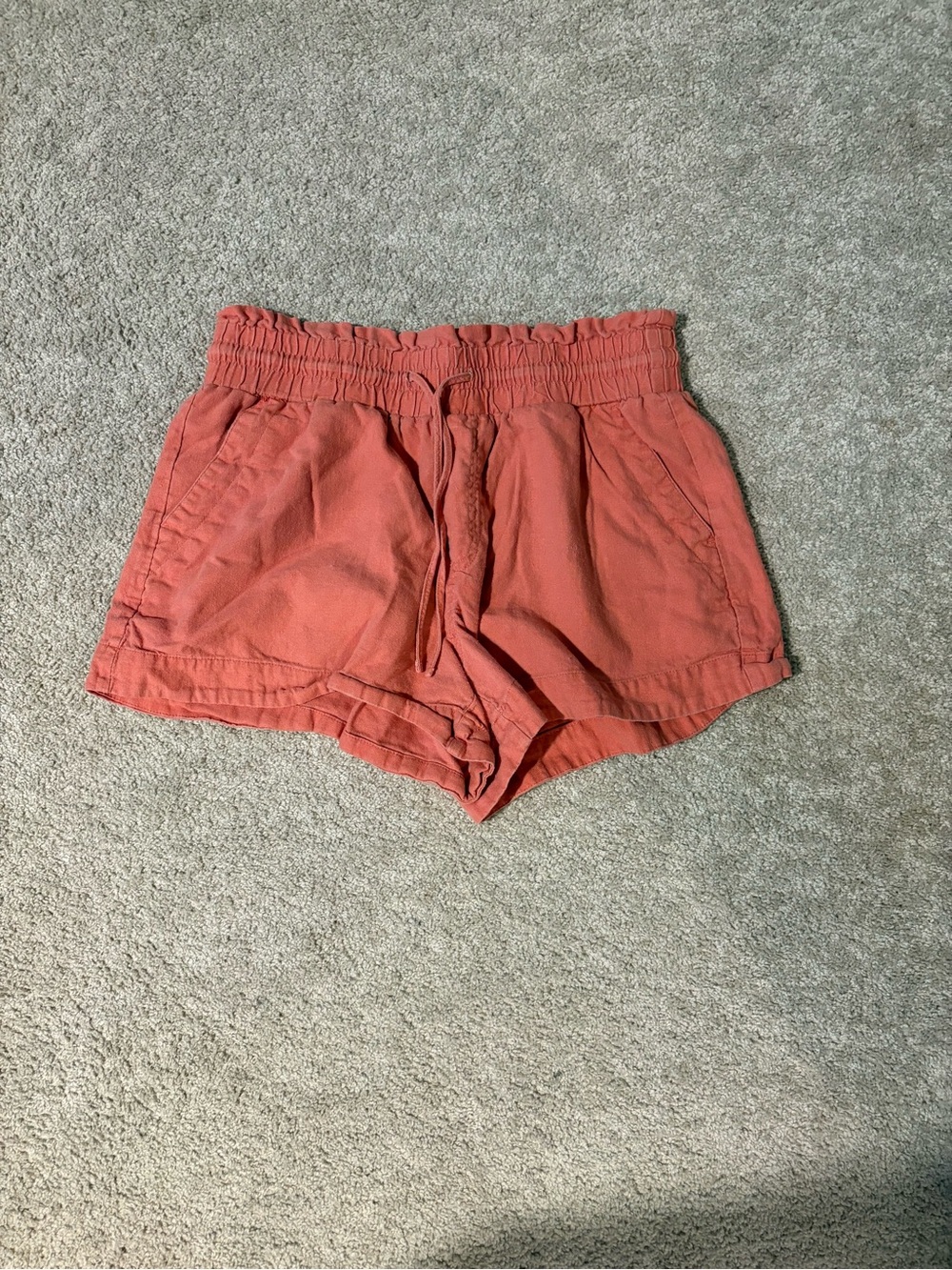 A New Day Coral Pull-On Shorts Size Medium Elastic Waist Casual Summer